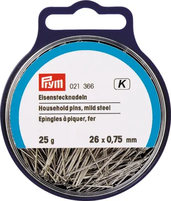 Produktbild von Stecknadeln EIS 0,75 x 26 mm silberfarbig