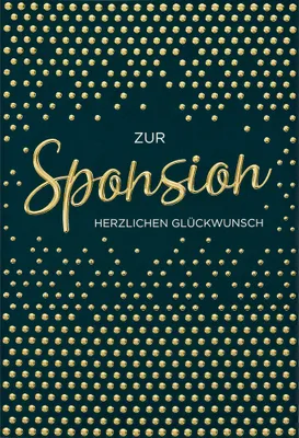 Produktbild von Sponsion - Glückwunschkarte im Format 11,5 x 17 cm mit Briefumschlag