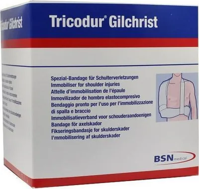 Produktbild von Schulterbandage Tricodur Gilchrist>>>>Farbe: weiß Gr. XL