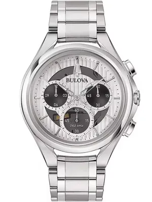 Produktbild von Bulova Herrenuhr 96A301 mit Chronograph und Quarzwerk, 38 mm Gehäuse, Saphirglas