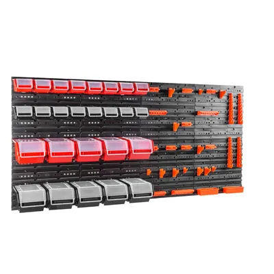 Image de 26 pcs. Bac avec couvercle + étagère murale 160 x 80 cm, bacs gerbables Bacs à bec Système de stockage