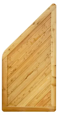 Produktbild von Ligna Gard Sichtschutzzaun Valencia gerade 90x180/90 cm Holzzaun Lärche stabiler Rahmen 44x88 mm sehr stabil