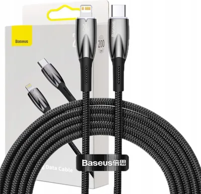 Image de Câble Usb-C Do Lightning Baseus Glimmer, 20W, 2M (Czarny)