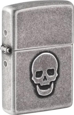 Obrázek produktu pro Benzínový zapalovač Zippo s razítkem lebky, robustní, doživotní podpora, USA 2021
