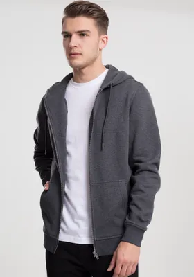 Immagine prodotto di Urban Classics TB1788 | Giacca con cappuccio Basic Zip Hoody Uomo - Colore: Antracite - Taglia: S