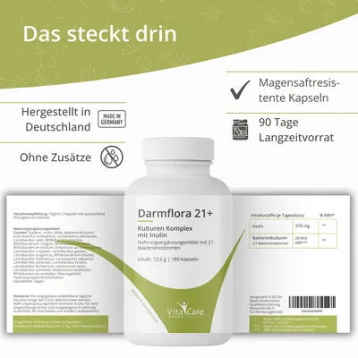 Produktbild von Darmflora 21+ – Komplex aus 21 Bakterienstämmen