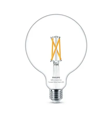 Produktbild von Philips LED Smart Filament  G125 Globe 7W = 60W E27 klar 806lm CCT 2700K-6500K Dimmbar WiZ Google Alexa Bluetooth Wifi
