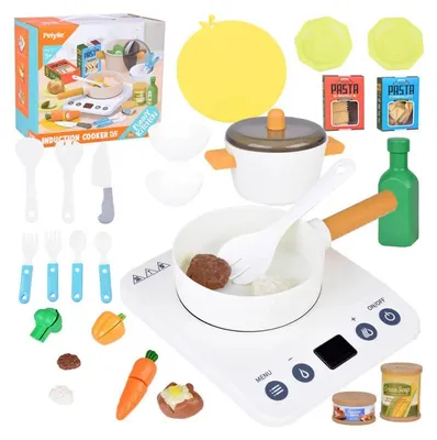 Produktbild von Induktionskochfeld + Töpfe, Teller, Gemüseschneideset ZA5246