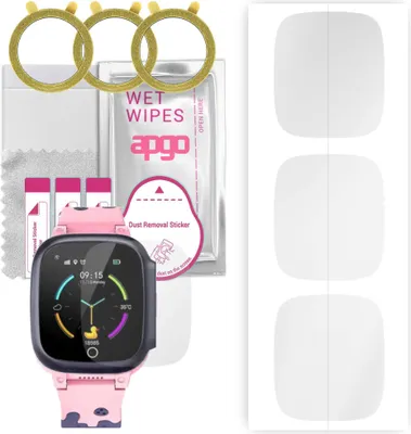 Produktbild von apgo 3 Stück Schutzfolie, klar, kompatibel mit Rubicon RNCE77 Smartwatch, Hydrogel Displayschutzfolie mit Positionierhilfe, Displayfolie, robust und kratzfest