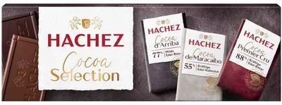 Produktbild von Hachez Cocoa Selection Täfelchen 75g