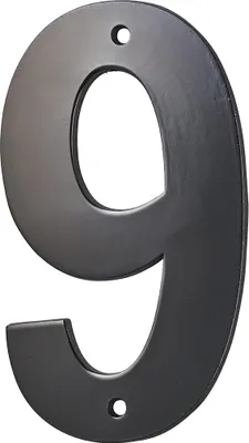 Image de Chiffre 9 à visser, alliage, H.80mm, noir - THIRARD