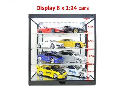 Produktbild von Verspiegelte Plexiglasvitrine mit LED-Beleuchtung - schwarz Triple9