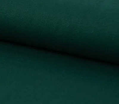 Produktbild von Bekleidungsstoff Meterware Baumwollstoff Flanell dünn uni dunkelgrün 142cm