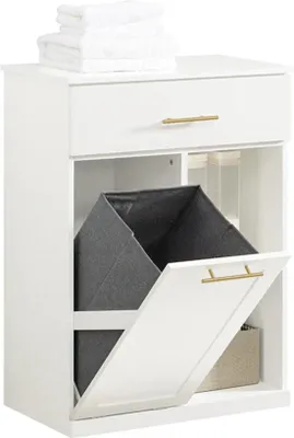 Image de Meuble de salle de bains avec lavabo et tiroir - Blanc