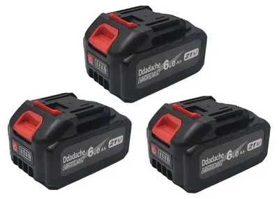Zdjęcie produktu dla Akumulatory do elektronarzędzi, litowo-jonowe, pojemność 6000 mAh, 3 sztuki