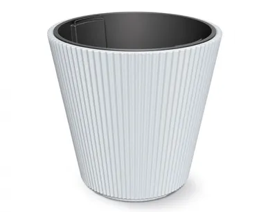 Produktbild von Blumentopf Milly rund für Innen- und Außenbereich Pflanzgefäß Pflanztopf aus Kunststoff 299 mm Farbe Weiß