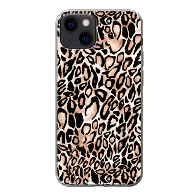 Produktbild von MuchoWow® Handyhülle Schutzhülle Hülle für iPhone 13 Panther Druck - Schwarz - Flecken Silikon Softcase Handy Hülle - Karteninhaber