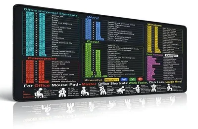 Produktbild von Mausunterlage für Excel/Word/PowerPoint – große Schreibtischunterlage, 70 x 30 cm – rutschfest und wasserdicht