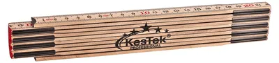 KesTek Zollstock Meterstab Gliedermaßstab Holzmaßstab 2m Birkenholz Natur 4066986405822 409521 40582KT