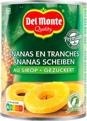 Immagine prodotto di Del Monte Ananas a fette zuccherate, dal gusto intenso, lattina da 570 g