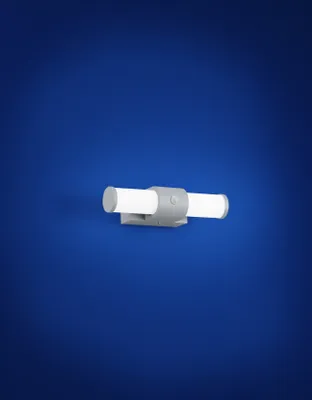 Produktbild von Graue deutsche LED Wandaußenleuchte mit Bewegungsmelder IP54 10W 430lm 8x32x15cm