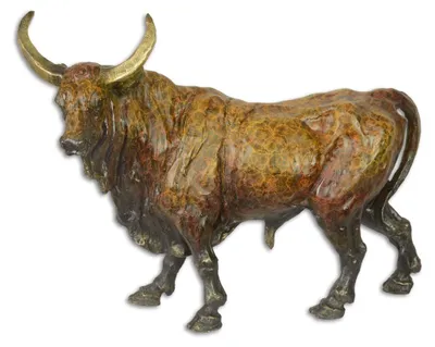 Obrázok produktu pre Casa Padrino luxusná bronzová figúra ázijského byvola 16,8 x 47,5 x v. 35,6 cm - Bronzová socha - Dekoratívna figúra - Dekoratívne doplnky