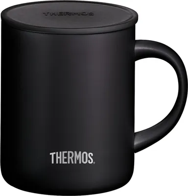 Produktbild von Edelstahlkaffeebecher 350ml schwarz für Büro oder Camping