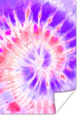 Produktbild von MuchoWow® Poster Krawattenfärbung - Lila - Rosa 60x90 cm - Wanddekoration