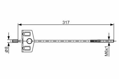 Produktbild von BOSCH Handbremsseil Seilzug Feststellbremse für NISSAN X-TRAIL (T31) 1 987 482 342