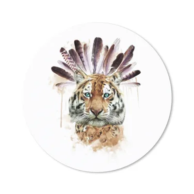 Produktbild von MuchoWow® Mauspad Mousepad Tiger - Weiß - Kopf 40x40 cm - Mousepads - Maus Mat - Pad - Mausunterlage - Schreibtisch Accessoires