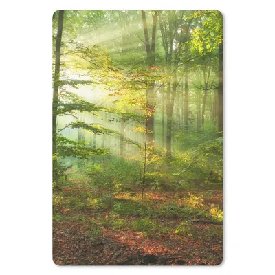 Produktbild von MuchoWow® Mauspad Mousepad Sonne - Wald - Bäume - Natur - Herbst 18x27 cm - Mousepads - Maus Mat - Pad - Mausunterlage
