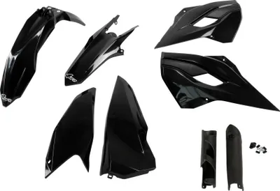 Produktbild von Verkleidungskit UFO PLAST 8-teilig Verkleidungssatz Kunststoff mit Gabelschutz für Husqvarna FE TE TX TC 125 - 450 ccm Bj. 2015, Farbe:schwarz