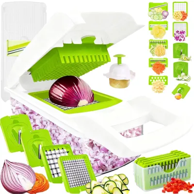 Image de Coupe-légumes, râpe à légumes, coupe-oignons, mandoline, coupe-légumes en dés, hachoir, râpe de cuisine, ustensiles de cuisine, accessoires de cuisine, gadgets pour la cuisine, pour la maison, pour les légumes