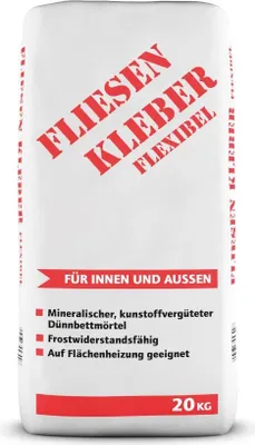 Produktbild von SAKRET Fliesenkleber flexibel standfest 20 kg für Wand & Boden Innen & Außen