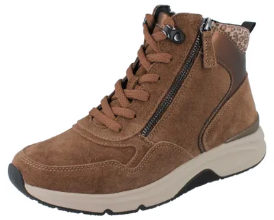 Produktbild von GABOR Rollingsoft Damen Stiefelette braun leo Lederkombination - Größe: UK 4,5