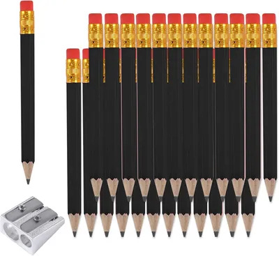Zdjęcie produktu dla Mini Ołówki 25 sztuk, 4 cale, z Gumką, dla Dzieci, Użycie Szkolne