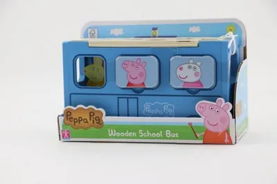 Produktbild von Peppa Wutz Holz Spielzeug - Schulbus (mit Figuren & Accessoires) Spielzeugauto