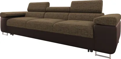 Produktbild von MIRJAN24 Schlafsofa Torezio 3 Bis, Couch mit Einstellbare Kopfstützen, 3-Sitzer mit Schlaffunktion, Wohnzimmer, 263x102x70-90 cm (Farbe: Soft 066 + Lux 03)