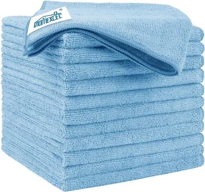 Zdjęcie produktu dla 12 sztuk ściereczek z mikrofibry, wymiar 31,7 x 31,8 cm - wyjątkowo chłonne, nie pozostawiające żadnych śladów, idealne do czyszczenia samochodu, kuchni i domu - doskonałe do usuwania plam