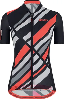 Obrázok produktu pre Santini cyklistický dres s krátkym rukávom - SLEEK RAGGIO LADY - Black/Pink S
