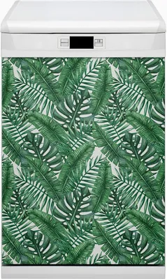Produktbild von Abwaschbar 45x80 cm Geschirrspüle Magnetmatte Küche Dekorative  - Monstera Blatt