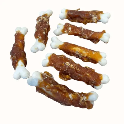 Produktbild von futterkit SNACKS Calcium Knochen mit Huhn für Hunde | Kauartikel Huhn für Hunde 150g