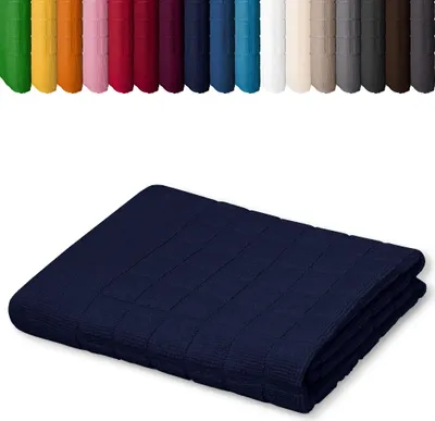 Produktbild von Duschvorleger 50 x 70cm Badvorleger Vorleger Badematte Badteppich 100% Baumwolle, Farbe: Dunkelblau