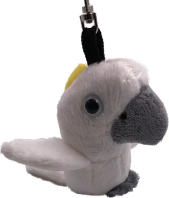 Image de Onwomania peluche / câlin / tissu animal porte-clés perroquet drôle oiseau 12 cm