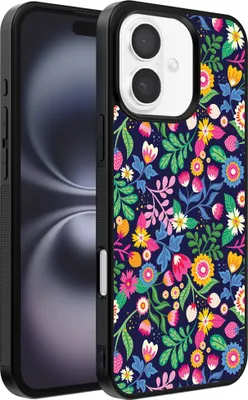 Produktbild von Smartphonica Handytasche Geeignet für iPhone 16 Plus mit Blumendruck - TPU Rückseite Abdeckung Fall Blumendesign