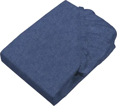 Zdjęcie produktu dla Prześcieradło, flanelowe, 90 x 200 cm, skład: ok. 90% bawełna / ok. 10% poliester, kolor: granatowy