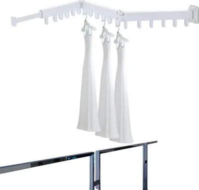 Immagine prodotto di Porta abiti da interno, da montare a parete, salvaspazio, bianco