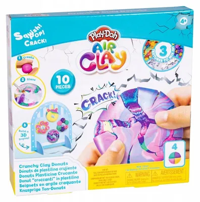 Produktbild von Hasbro Play-Doh Air Clay Kreativ-Set Donuts 10-teilig