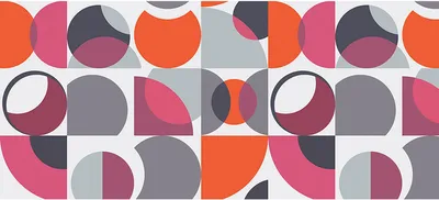 Produktbild von Tadessi Fototapete | Grafik | 6.00 m x 2.50 m | Orange | Lila | Wandbild | Digitaldruck