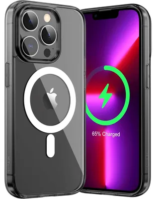 Image de Coque de protection pour iPhone 13 Pro (6,1 pouces), compatible MagSafe, transparente, noire